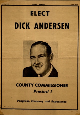 Elect Dick Andersen Flyer, 1968