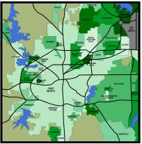 Map of Tarrant County