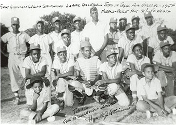 First American Legion sponsored junior baseball team in Texas for Negroes, 1954