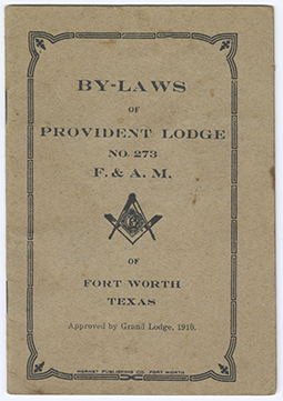 By-Laws of Provident Lodge, No. 273 booklet
