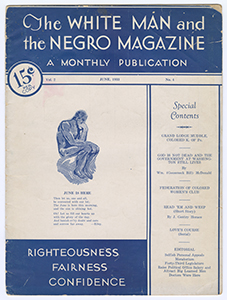 White Man and the Negro Magazine, June 1933