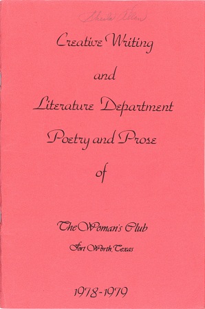 Creative Writing and Literature Department, Poetry and Prose of the Women's Club, Fort Worth, Texas, 1978-1979