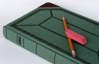 Ledger Book with pencil and eraser