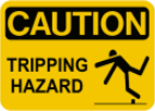 Caution Sign for Tripping Hazard
