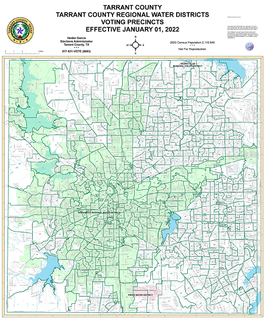 Water Districts in Tarrant County Map
