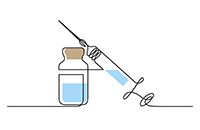 graphic of vaccine bottle with syringe
