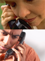 Woman and Man on Phone