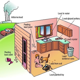 Sources of lead in and around the home