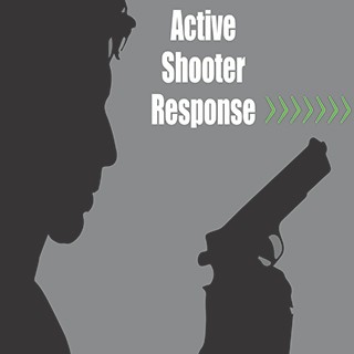 Active Shooter Response, silouette of man holding gun